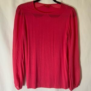 Elle Vibrant Pink Long Sleeve Blouse